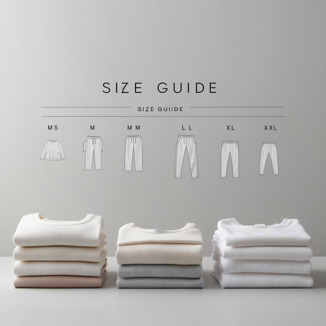 Guide des tailles – Robes, hauts, jupes, shorts,...