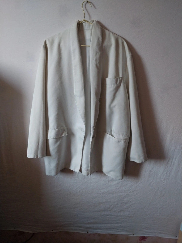 Veste tailleur blanc écru femme