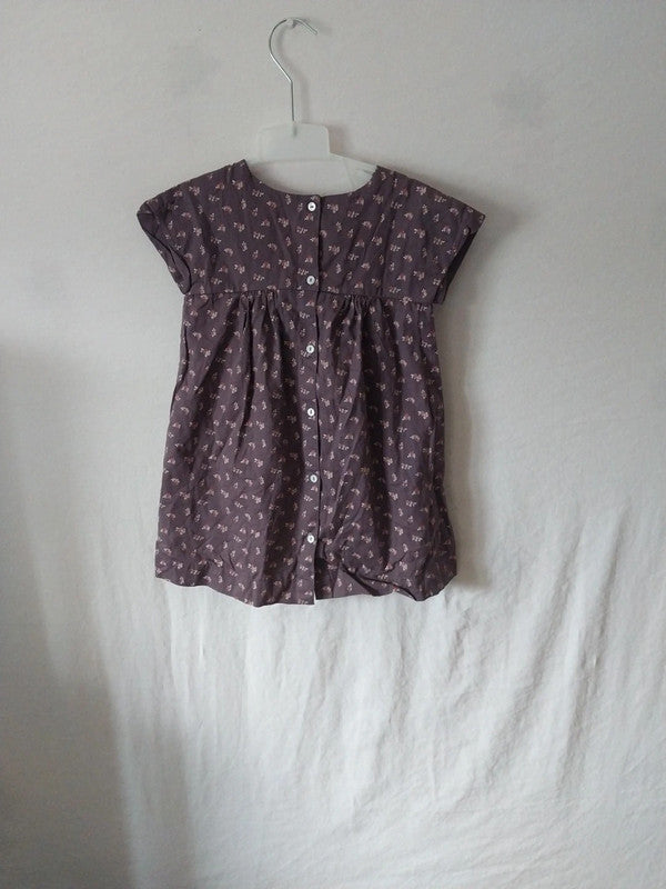 Robe fleuris violet bébé 18mois