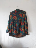 Blouse manche longue imprimé grande taille