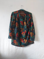 Blouse manche longue imprimé grande taille