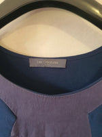 Petite robe bleu marine avec ceinture pailleté