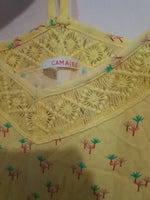 Robed'été jaune et fleurie