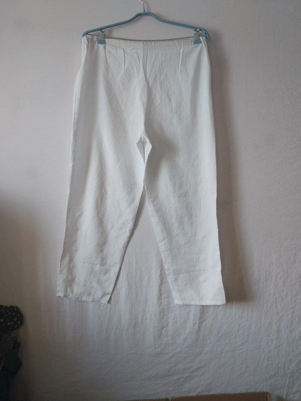 Pantalon blanc large