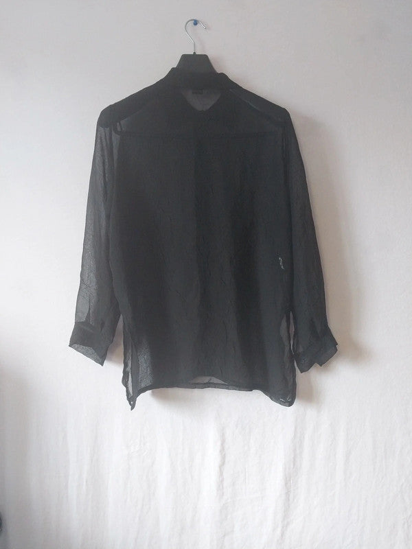 Chemise transparente noir