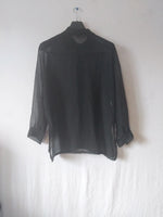 Chemise transparente noir