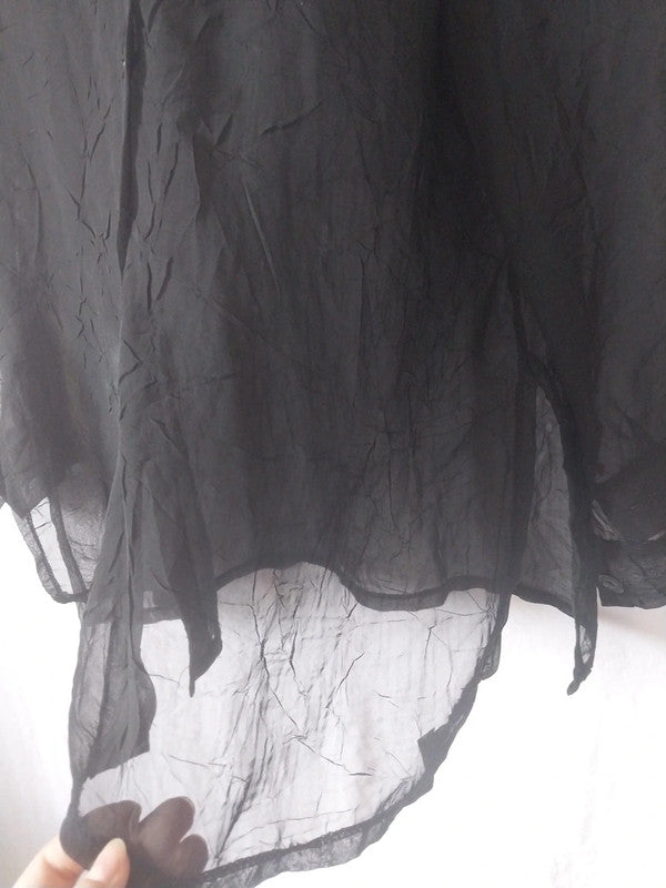 Chemise transparente noir