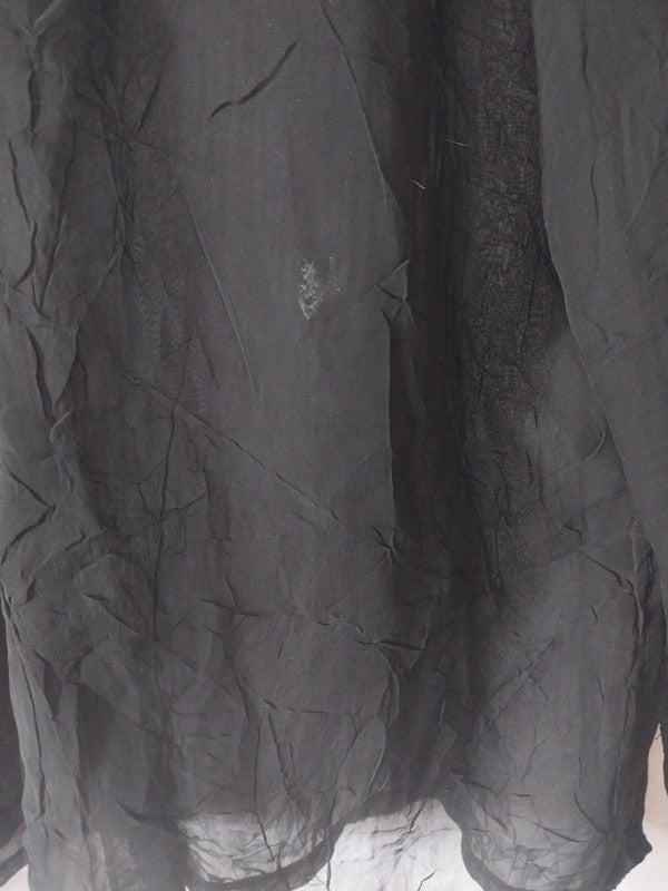 Chemise transparente noir