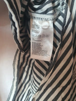 Chemisier rayé blanc et noir