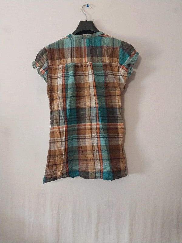 Chemise manche courte imprimer à bouton précion