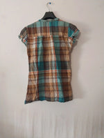 Chemise manche courte imprimer à bouton précion