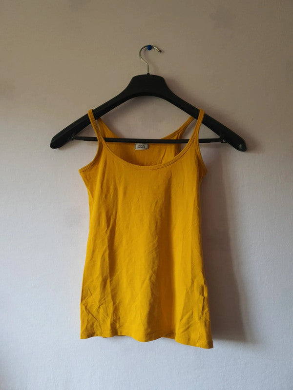 Débardeur jaune moutarde