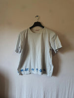 T-Shirt blanc avec points bleu