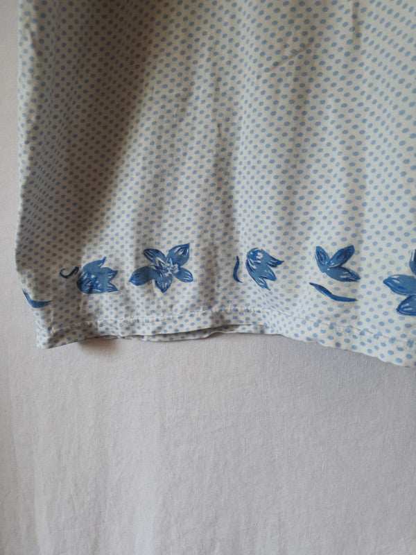 T-Shirt blanc avec points bleu