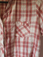 Chemise courte à carreaux