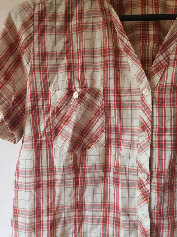 Chemise courte à carreaux