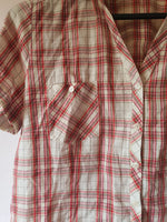 Chemise courte à carreaux