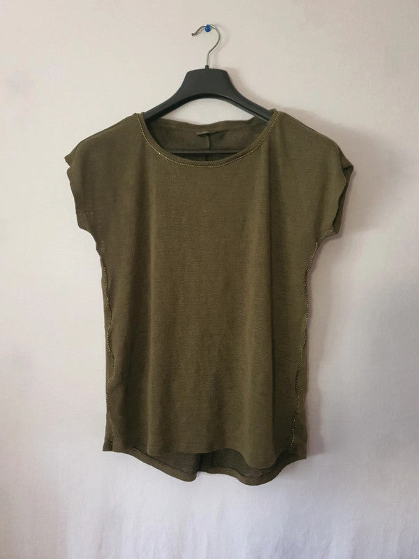 T-Shirt femme vert militaire