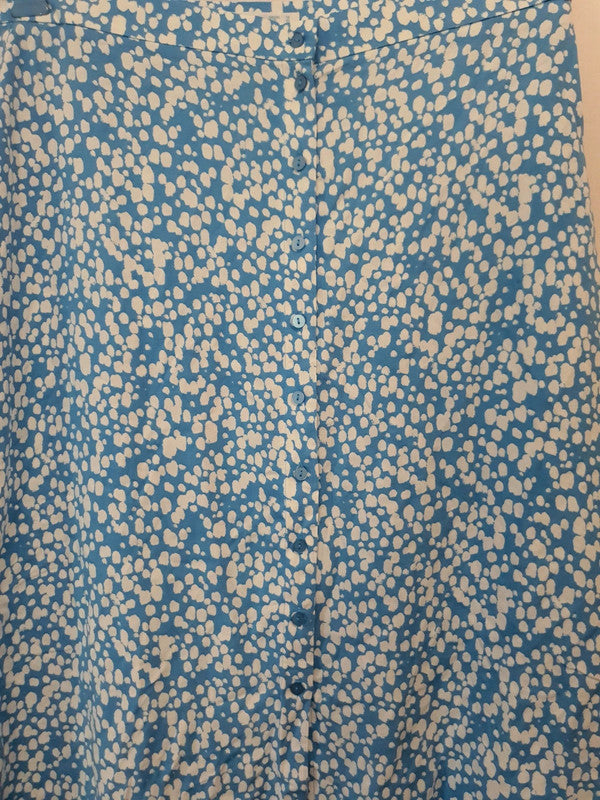 Jupe longue bleue et blanche