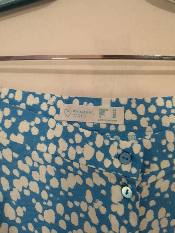 Jupe longue bleue et blanche