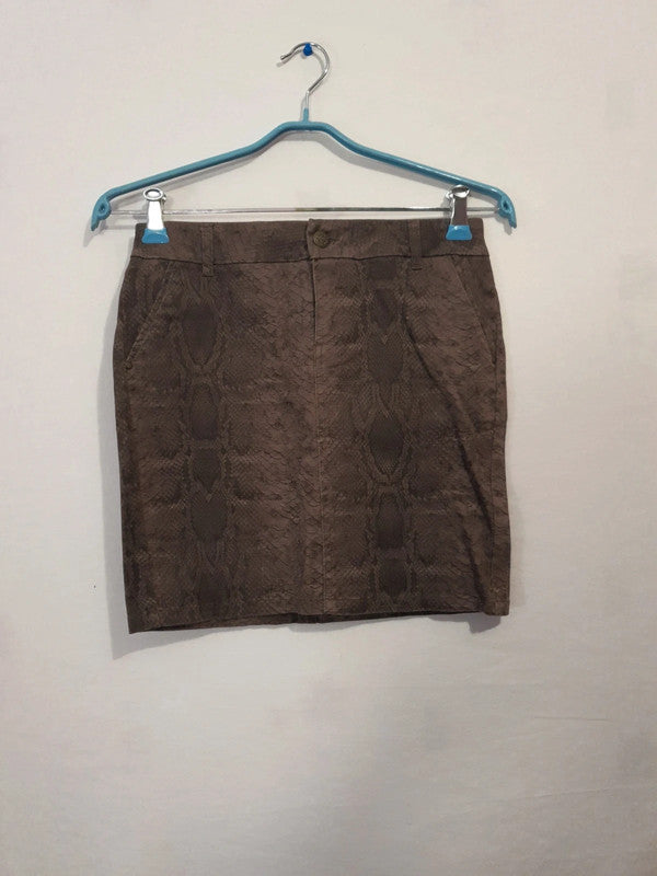 Jupe en jeans imprimé serpent