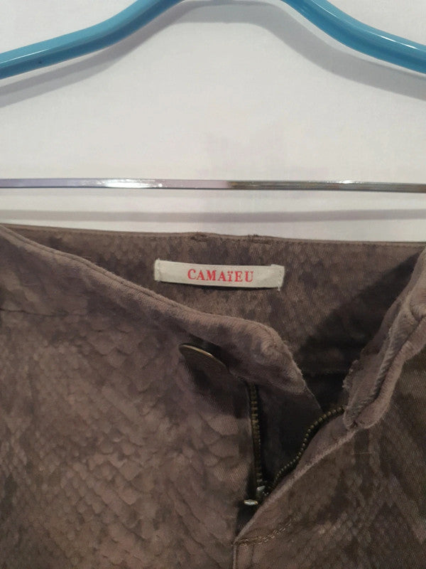 Jupe en jeans imprimé serpent