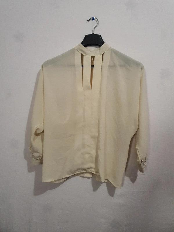 Chemise jaune transparente