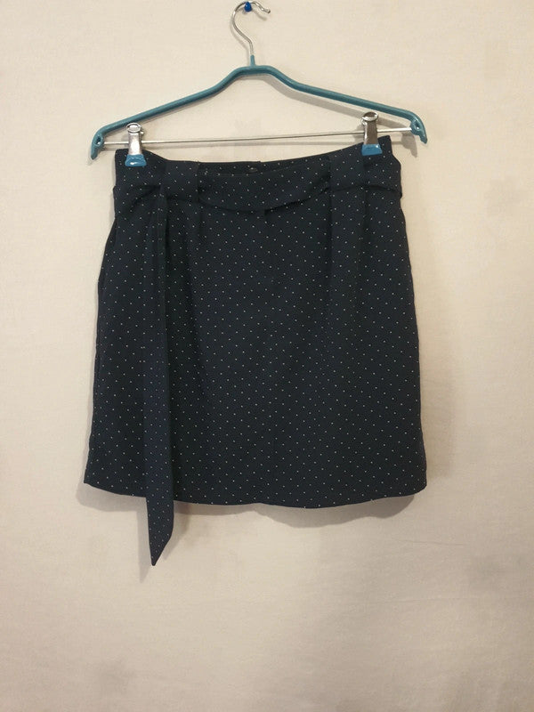 Jupe bleu marine à point blanc