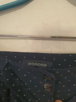 Jupe bleu marine à point blanc