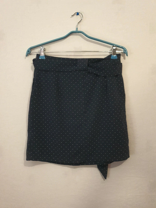 Jupe bleu marine à point blanc