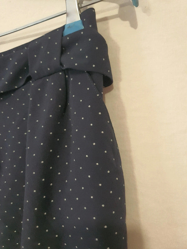 Jupe bleu marine à point blanc