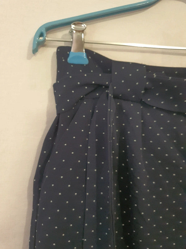 Jupe bleu marine à point blanc