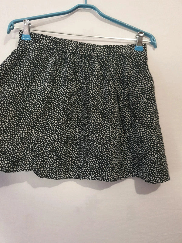 Mini jupe noir à point blanc