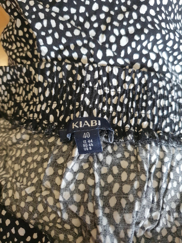 Mini jupe noir à point blanc