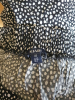 Mini jupe noir à point blanc