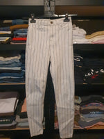 Pantalon Bershka blanc rayé