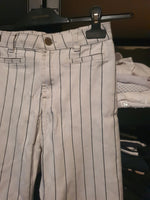 Pantalon Bershka blanc rayé