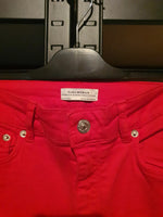 Jeans rouge et noir Zara