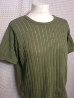 Pull semi transparent à manche courte