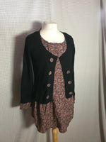 Chemisier noir et fleurie Baiyi