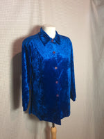 Chemise bleu brillant