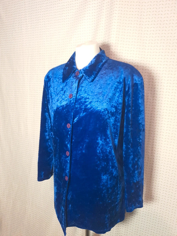Chemise bleu brillant