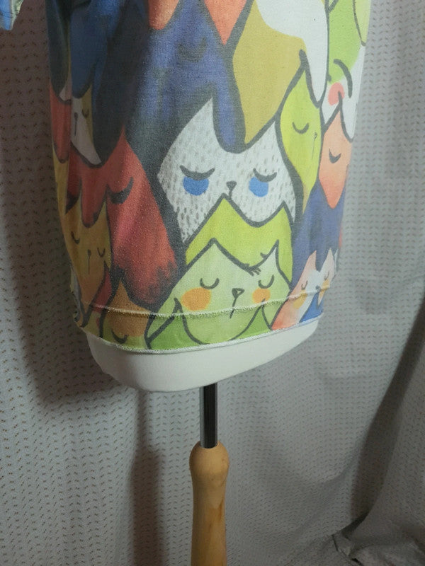 T-Shirt chat multicolores