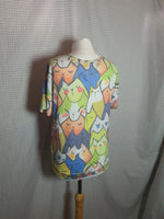 T-Shirt chat multicolores