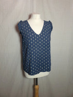 Débardeur bleu doré