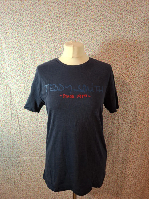 T-shirt bleu Teddy Smith Taille L