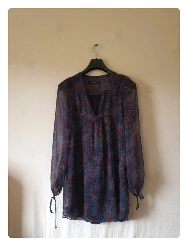 Tunique fleurie et violette