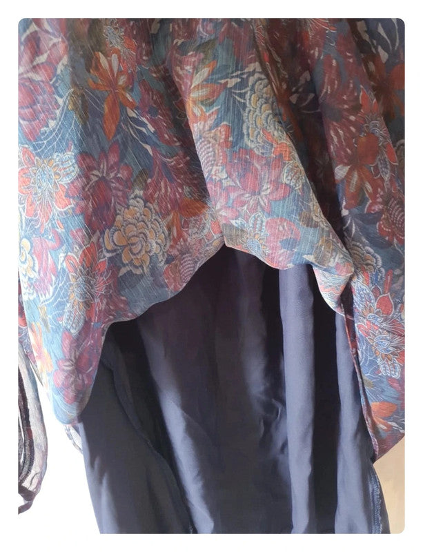 Tunique fleurie et violette