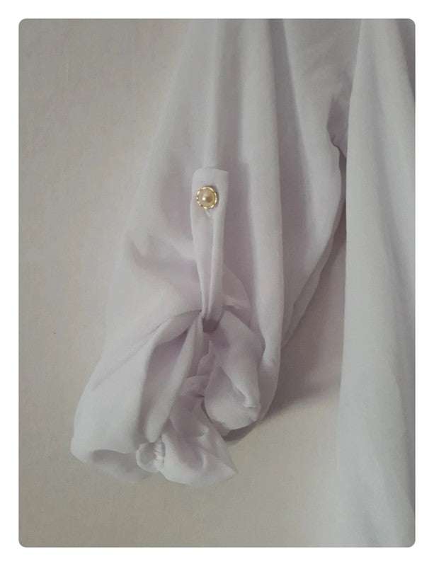 Blouse blanche avec manches réglable