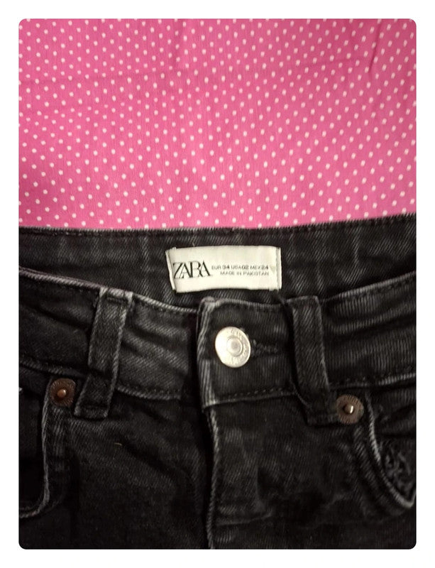 Jeans noir Zara Taille XS